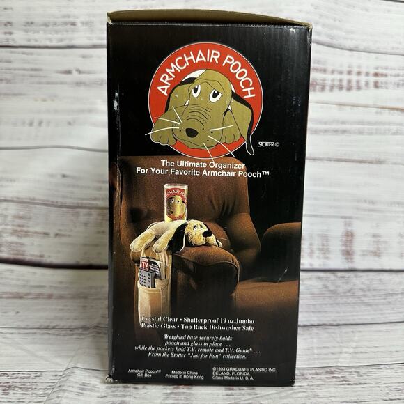 Vintage Stotter 1990 ARMCHAIR POOCH Cup Holder Remote Control Caddy Organizer - Picture 11 of 13